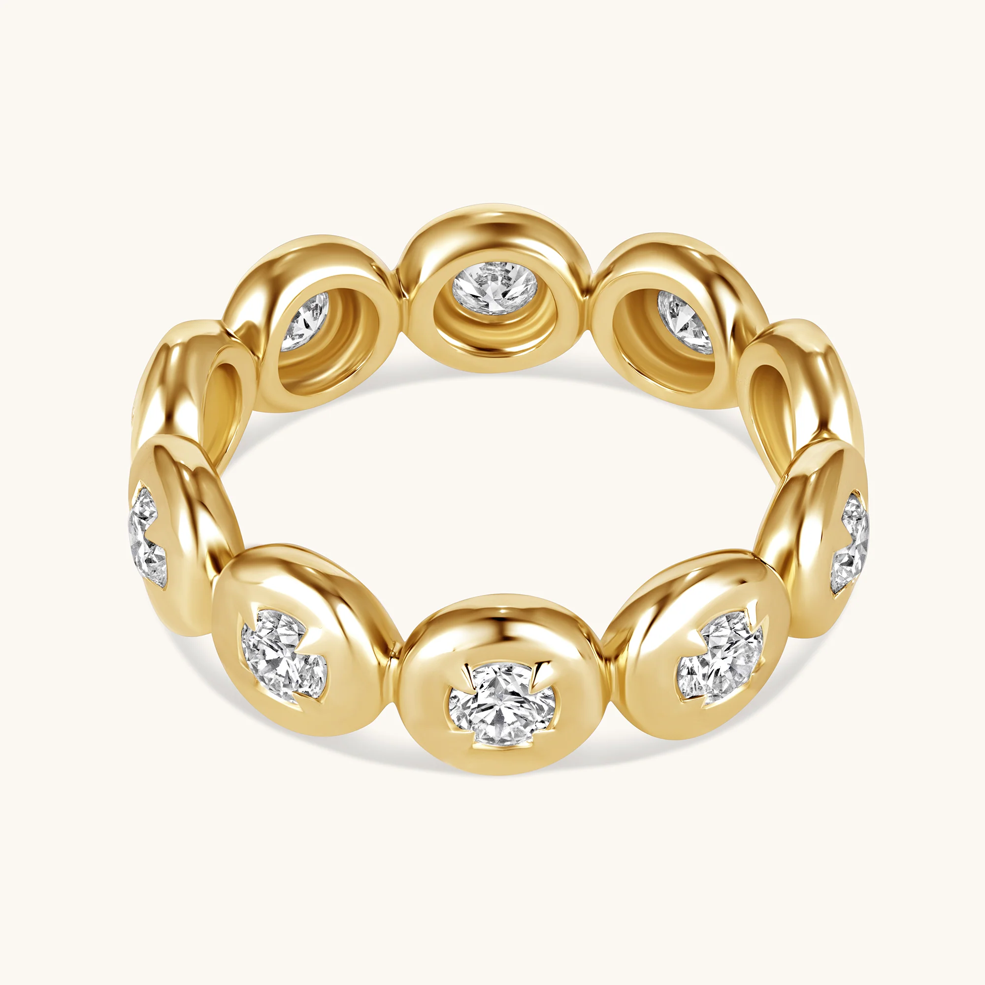 Bubble Bezel Lab Diamond Eternity Band - Image 3