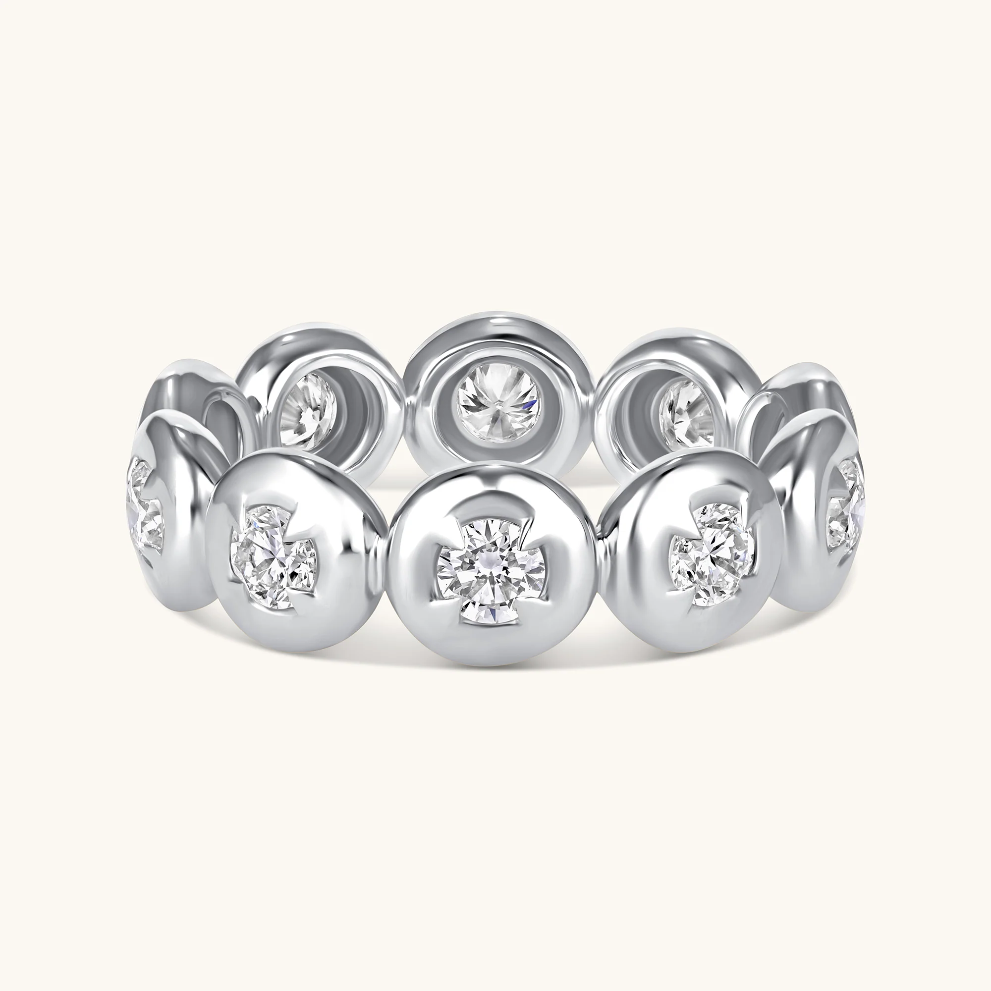 Bubble Bezel Lab Diamond Eternity Band - Image 5